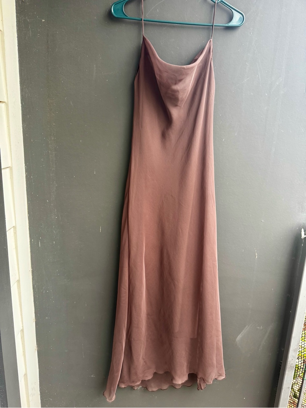 Vintage Y2K Courtenay brown cowl neck slip dress